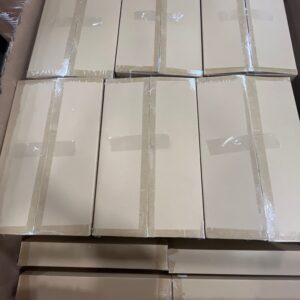 Large white wholesale table platters, new, name-brand, ideal for liquidation