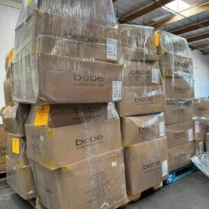 Diverse collection of stylish ladies' handbags on a large wholesale handbags pallets, ready for resale
