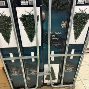 A pallet containing 20 high-quality artificial Christmas trees, 180cm tall, for wholesale.
