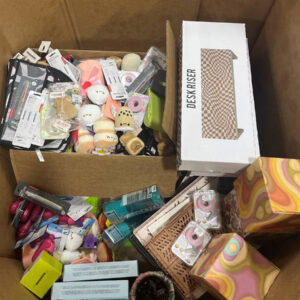 A diverse collection of new wholesale assorted merchandise from a liquidation pallet.