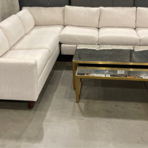 Elegant Mitchell Gold + Bob Williams sofa pallets, featuring two Hunter Studio Sofas in performance rib weave.