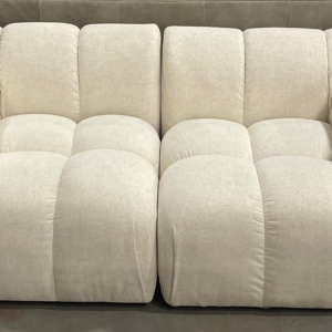 Two-piece Mitchell Gold Bob Williams corner chair set in elegant upholstery, luxury seating