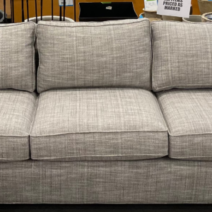 Luxurious Mitchell Gold + Bob Williams Carson 92 Sofa with performance weave, part of a designer sofa liquidation.