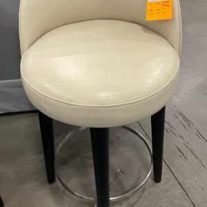 Luxurious Margaux Leather Counter Stool with full swivel, showcasing premium leather upholstery.