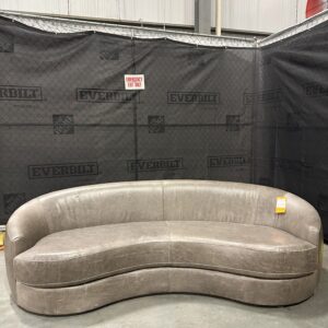Luxurious Mitchell Gold + Bob Williams Giselle leather sofa with elegant design