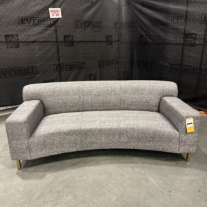 Luxurious Mitchell Gold Bob Williams Marcello 80 Sofa with Sunbrella textured two-tone fabric on liquidation.