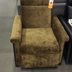 Luxurious Mitchell Gold Bob Williams electric recliner in vintage chenille fabric, perfect for electric recliner liquidation.