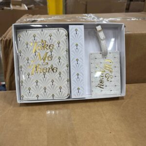 Assorted new name-brand wholesale passport holders in various colors and styles.