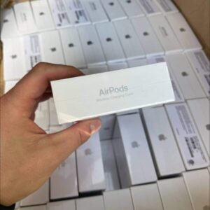 A pallet stacked with multiple boxes of brand new Apple AirPods Pro, ready for bulk liquidation sales.