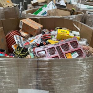 Home Depot Turbo Pallets loaded with various tools and hardware, ready for wholesale purchase.