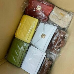 Assortment of new wholesale women bags and purse pallets ready for shipping